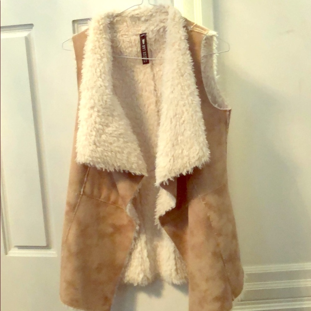 Hudson Bay vest with soft fur on the inside